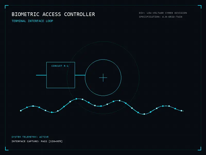 Biometric & Automatic Access Control concept render